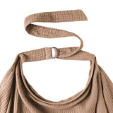 Nursing Cover Mother Nursing Apron Breastfeeding Cover with Adjustable Hoop Camel