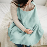 Nursing Cover Mother Nursing Apron Breastfeeding Cover with Adjustable Hoop Green