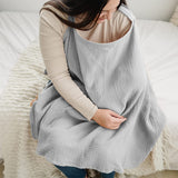 Nursing Cover Mother Nursing Apron Breastfeeding Cover with Adjustable Hoop Grey