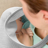 Nursing Cover Mother Nursing Apron Breastfeeding Cover with Adjustable Hoop Grey
