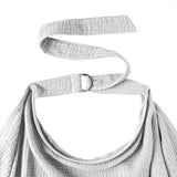 Nursing Cover Mother Nursing Apron Breastfeeding Cover with Adjustable Hoop Grey