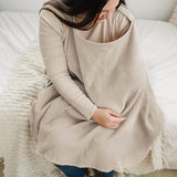 Nursing Cover Mother Nursing Apron Breastfeeding Cover with Adjustable Hoop Khaki