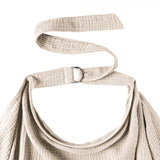Nursing Cover Mother Nursing Apron Breastfeeding Cover with Adjustable Hoop Khaki