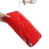 3Pcs Travel Compression Packing Cube Luggage Packing Bag Clothing Storage Bags Red