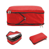 3Pcs Travel Compression Packing Cube Luggage Packing Bag Clothing Storage Bags Red