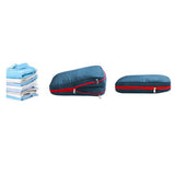 3Pcs Travel Compression Packing Cube Luggage Packing Bag Clothing Storage Bags Navy Blue
