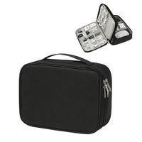Cable Organizer Bag Electronic Accessory Organizer Travel Storage Case Black