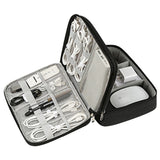 Cable Organizer Bag Electronic Accessory Organizer Travel Storage Case Black