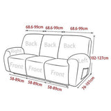 Water-Resistant Recliner Sofa Covers Soft Sofa Couch Slipcover Protector Light Gray