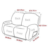 Water-Resistant Recliner Sofa Covers Soft Sofa Couch Slipcover Protector Black
