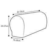Pair of Sofa Armrest Covers Removable Stretch Couch Arm Protectors Dark Coffee