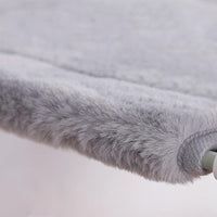 2-Layer Cat Hammock with Thick Mat Cat Sucker Warm Hanging Nest Grey