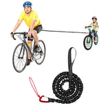Bike Tow Rope MTB Elastic Belt Cycling Stretch Pull Strap for Long Ride Going Uphill Black