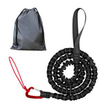 Bike Tow Rope MTB Elastic Belt Cycling Stretch Pull Strap for Long Ride Going Uphill Black