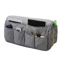 14 Pocket Sofa Armrest Organizer Remote Control Holder Storage Bag for Recliner Couch Armchair Grey