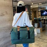 Large Capacity Travel Bag Duffel Bag with Wet and Dry Compartments Green