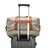Large Capacity Travel Bag Duffel Bag with Wet and Dry Compartments Khaki