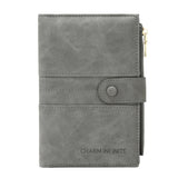 RFID Blocking Travel Wallet Passport Card Holder for Women Men Gray