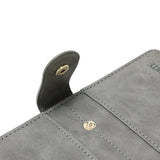 RFID Blocking Travel Wallet Passport Card Holder for Women Men Gray