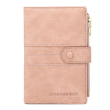 RFID Blocking Travel Wallet Passport Card Holder for Women Men Pink