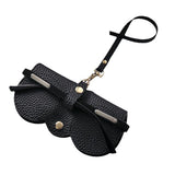 2Pcs Portable Eyeglasses Storage Pouch Sunglasses Reading Glasses Storage Holder Black and Orange