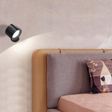 3-Color Adjustable Magnetic LED Wall Light Rechargeable Sconce Wall Mounted Lamp Black
