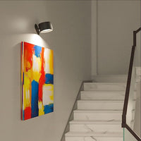 3-Color Adjustable Magnetic LED Wall Light Rechargeable Sconce Wall Mounted Lamp Black
