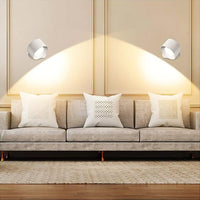3-Color Adjustable Magnetic LED Wall Light Rechargeable Sconce Wall Mounted Lamp White