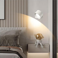 3-Color Adjustable Magnetic LED Wall Light Rechargeable Sconce Wall Mounted Lamp White
