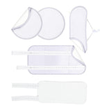5-Piece Reusable Compress Castor Oil Pack for Knee Calf Waist Neck Chest White