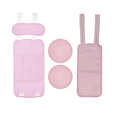 5-Piece Reusable Compress Castor Oil Pack for Knee Calf Waist Neck Chest Pink