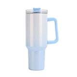 40oz Stainless Steel Tumbler with Straw Insulated Travel Mug Water Bottle Blue