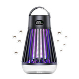 Electric Mosquito Killer Lamp USB Rechargeable Camping Mosquito Zapper Trap Black
