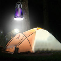 Electric Mosquito Killer Lamp USB Rechargeable Camping Mosquito Zapper Trap Black
