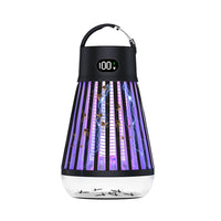 Electric Mosquito Killer Lamp USB Rechargeable Camping Mosquito Zapper Trap Black
