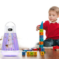 Electric Mosquito Killer Lamp USB Rechargeable Camping Mosquito Zapper Trap White