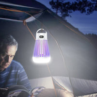 Electric Mosquito Killer Lamp USB Rechargeable Camping Mosquito Zapper Trap White