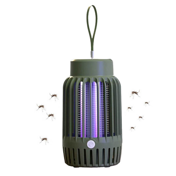 Electric Mosquito Killer Lamp USB Rechargeable Night Light Mosquito Zapper Trap Green
