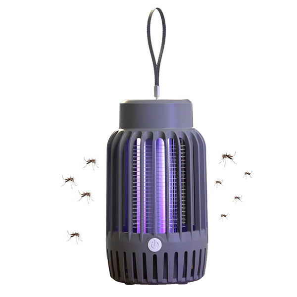 Electric Mosquito Killer Lamp USB Rechargeable Night Light Mosquito Zapper Trap Grey