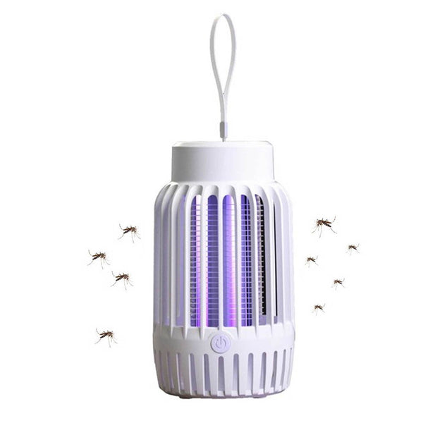 Electric Mosquito Killer Lamp USB Rechargeable Night Light Mosquito Zapper Trap White