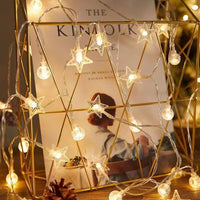 2 Modes Star Ball Fairy String Lights Camping Atmosphere Light Warm White