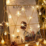 2 Modes Star Ball Fairy String Lights Camping Atmosphere Light Warm White
