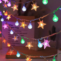 2 Modes Star Balls Fairy String Lights Camping Atmosphere Light Multi Colour