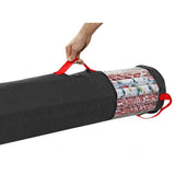 PVC Clear Wrapping Paper Storage Organizer Container Christmas Gift Storage Bag Black