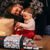 PVC Clear Wrapping Paper Storage Organizer Container Christmas Gift Storage Bag Black