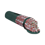 PVC Clear Wrapping Paper Storage Organizer Container Christmas Gift Storage Bag Green