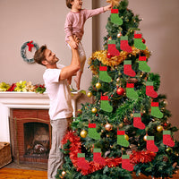 12Pcs Snowflake Christmas Stockings for Home Christmas Tree Party Decor
