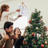 25cm 2D Christmas Tree Topper Angel Fairy Festive Xmas Tree Top Ornament Decoration White
