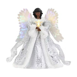 25cm 2D Christmas Tree Topper Angel Fairy Festive Xmas Tree Top Ornament Decoration Black