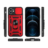 For iPhone 15 Series Stand Case Anti-Scratch Shockproof Protective Case Red